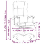 Chaise de Bureau Réglable Dimensions