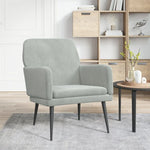 Fauteuil Velours Gris